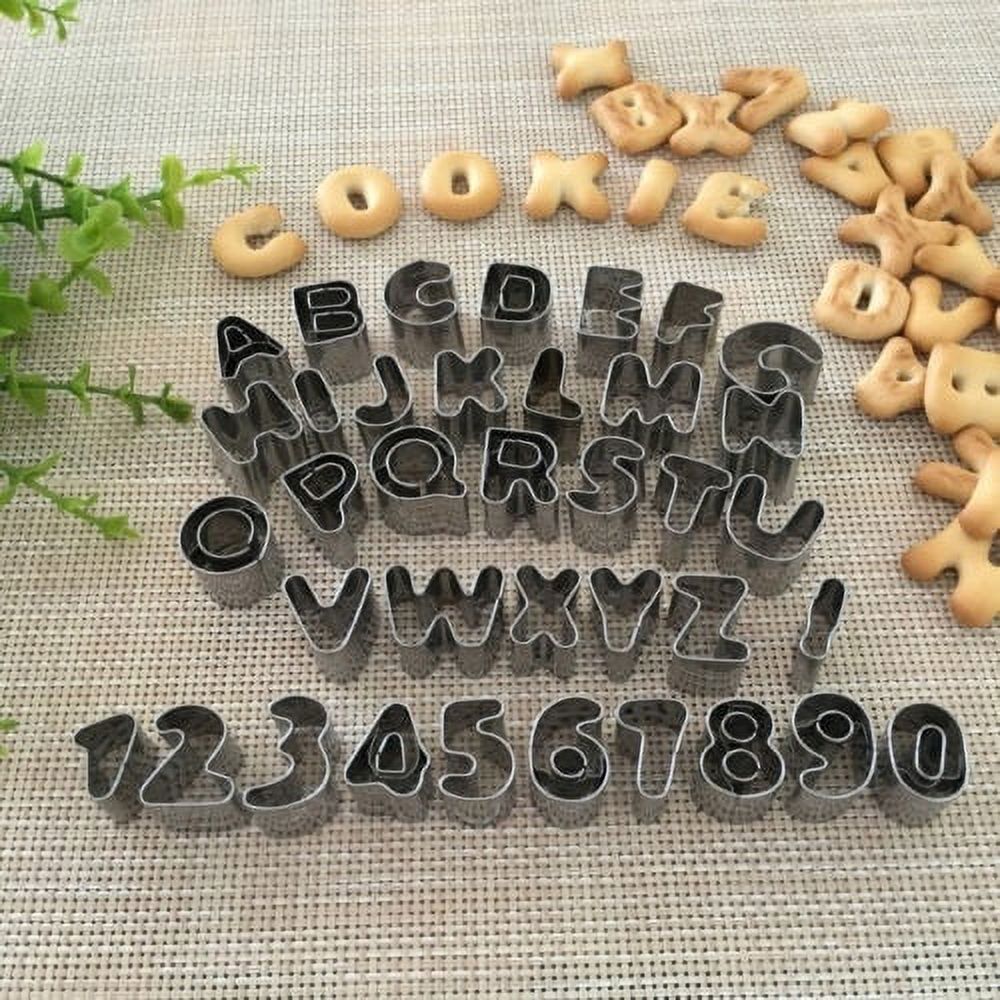 37 pieces Alphabet Number Letter Fondant Cake Decorating Set Icing Cutter  Moulds 